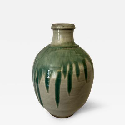 19th Century Japanese Celedon Glazed Jar