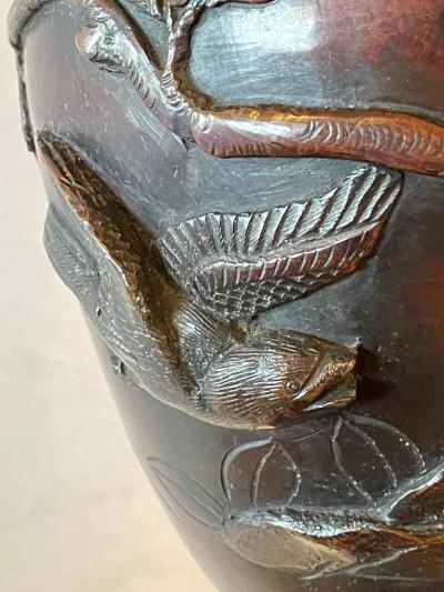 19th Century Japanese Meiji Bronze Torchiere or Floor Lamp