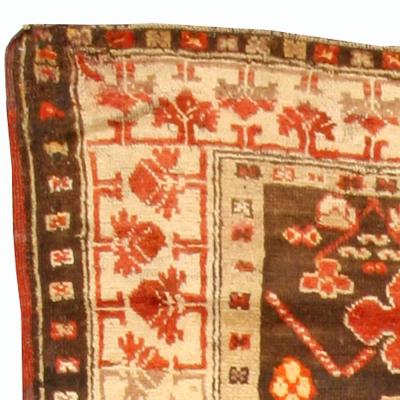 19th Century Karabagh Bold Brown Handmade Wool Runner