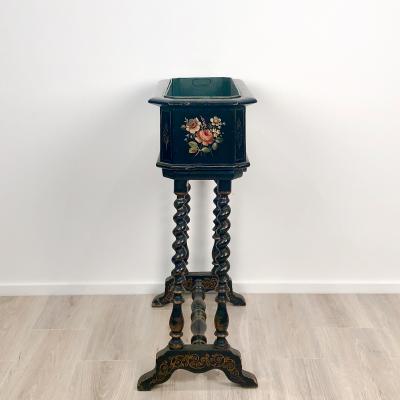 19th Century Lacquer and Painted Planter Circa 1890