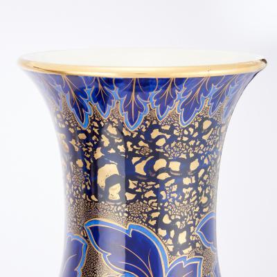 19th Century Large Art Nouveau Style Hand Painted Gilt Decorated Vases Urns