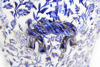 19th Century Large English Porcelain Covered Urn