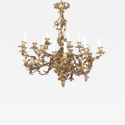 19th Century Large French Gilt Bronze Chandelier