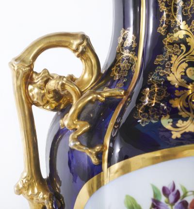 19th Century Large Old Paris Porcelain Vases a Pair