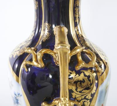 19th Century Large Old Paris Porcelain Vases a Pair