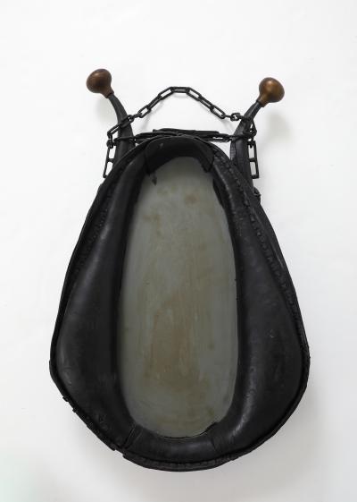 19th Century Leather Horse Collar Mirror
