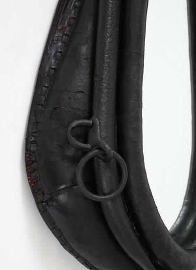 19th Century Leather Horse Collar Mirror