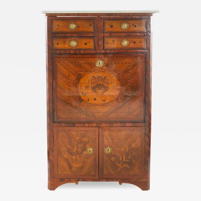 19th Century Louis Philippe Fall Front Secretary in Cherrywood