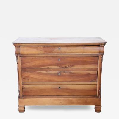 19th Century Louis Philippe Italian Antique Chest of Drawers in Solid Walnut