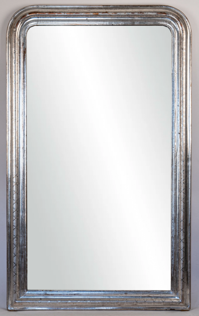 19th Century Louis Philippe Silver Gilt Mirror