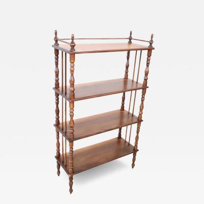 19th Century Louis Philippe Turned Poplar Wood Antique tag re Shelves