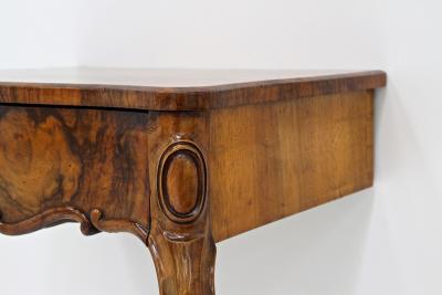 19th Century Louis Philippe Wall Console Table With Drawer Austria ca 1860