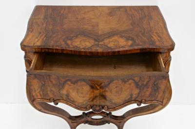 19th Century Louis Philippe Wall Console Table With Drawer Austria ca 1860