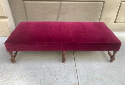 19th Century Louis XIV Style Walnut Carved Bench