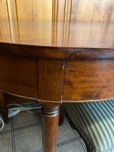 19th Century Mahogany Dining Table with Leaves with Brass Clips
