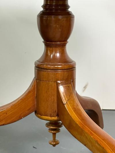 19th Century Mahogany Inlaid Three Tier Dumbwaiter Dessert Stand