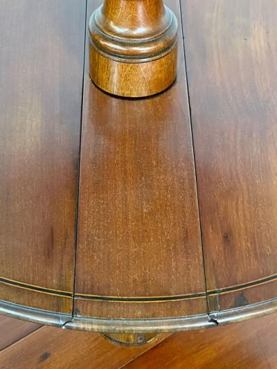 19th Century Mahogany Inlaid Three Tier Dumbwaiter Dessert Stand