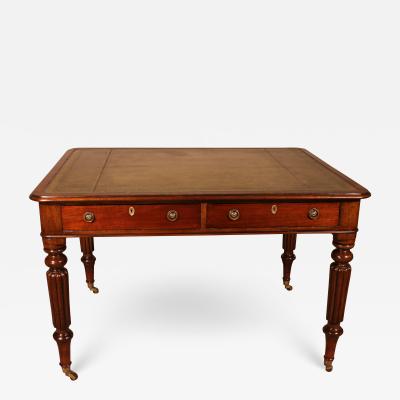 19th Century Mahogany Partner Desk From England