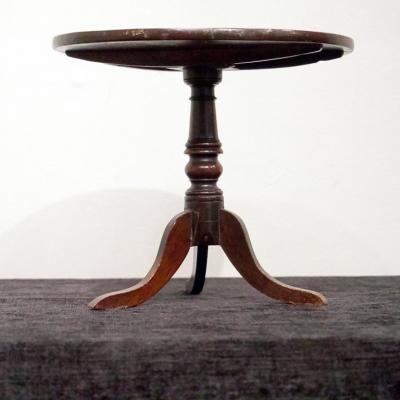 19th Century Mahogany Tilt Top Tripod Table Mini Salesman or Example Sample