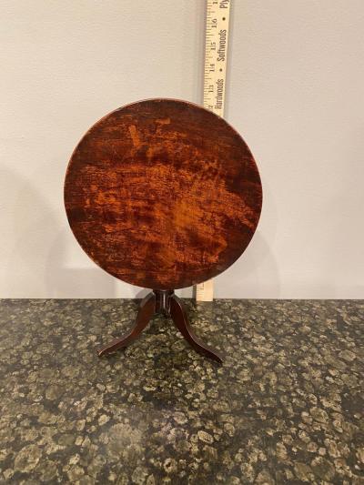 19th Century Mahogany Tilt Top Tripod Table Mini Salesman or Example Sample