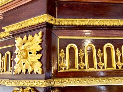 19th Century Mahogany Vitrine Armiore Cabinet by Guillaume Grohe