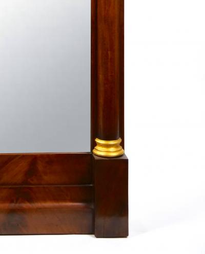 19th Century Mahogany Wood Framed Bronze Mounted Pier Mirror
