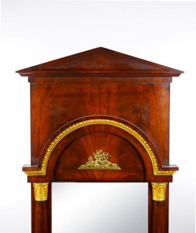 19th Century Mahogany Wood Framed Bronze Mounted Pier Mirror