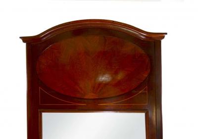 19th Century Mahogany Wood Trumeau Mirror