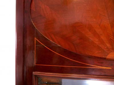 19th Century Mahogany Wood Trumeau Mirror