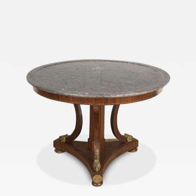 19th Century Mahogany and Marble Centre Table