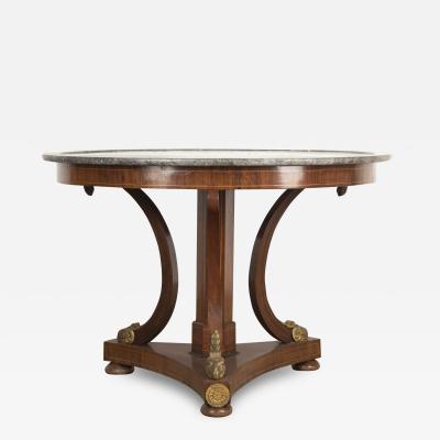 19th Century Mahogany and Marble Centre Table