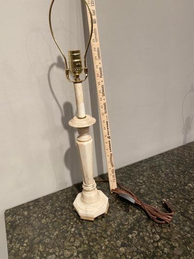 19th Century Marble Candlestick as Lamp with Bronze Base