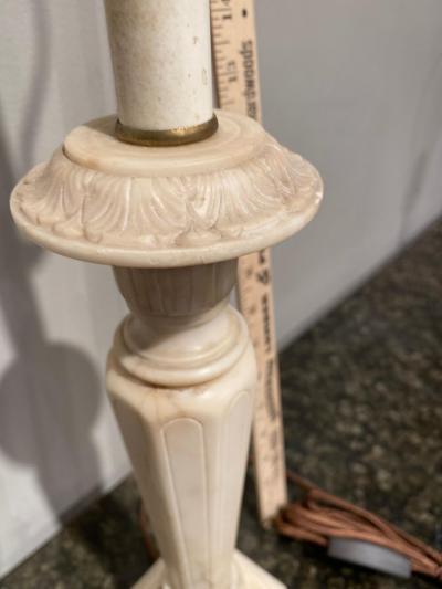 19th Century Marble Candlestick as Lamp with Bronze Base