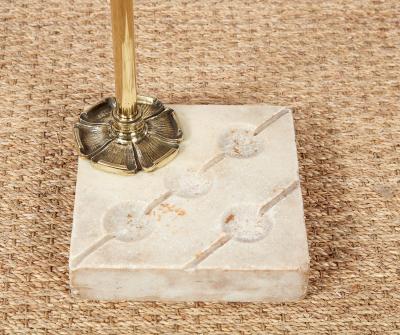19th Century Marble and Brass Umbrella Stand