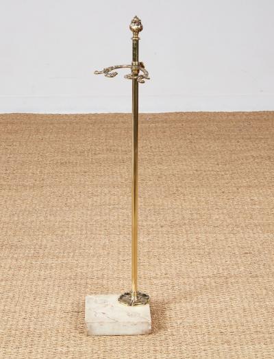 19th Century Marble and Brass Umbrella Stand