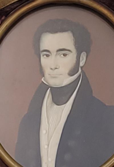 19th Century Miniature Portrait England circa 1825