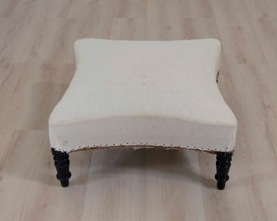 19th Century Napoleon III French Stool Ready to Upholster
