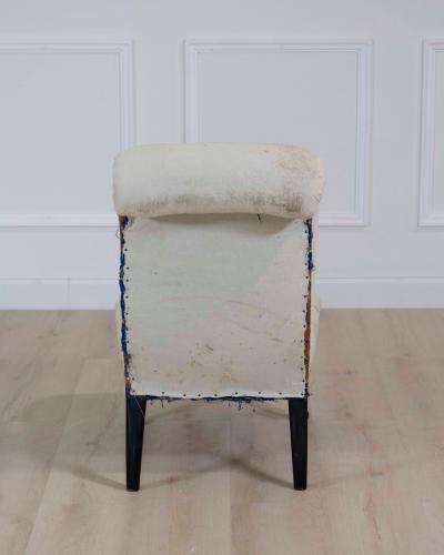 19th Century Napoleon III Scroll Back Slipper Chair Ready to Upholster