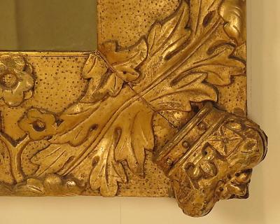 19th Century Northern European Mirror With Crowns