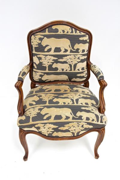 19th Century Nutwood Armchair With Cushion Handcarved AT ca 1880