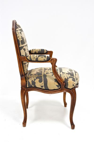 19th Century Nutwood Armchair With Cushion Handcarved AT ca 1880