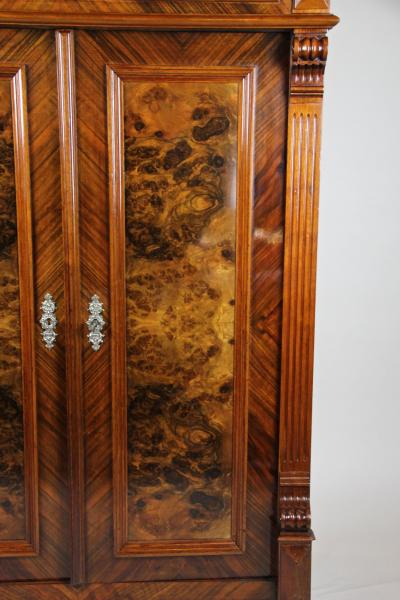 19th Century Nutwood Half Cabinet Nutwood Burl Austria circa 1880