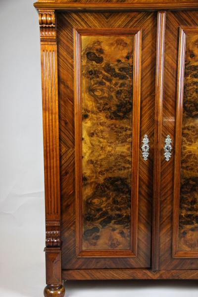 19th Century Nutwood Half Cabinet Nutwood Burl Austria circa 1880