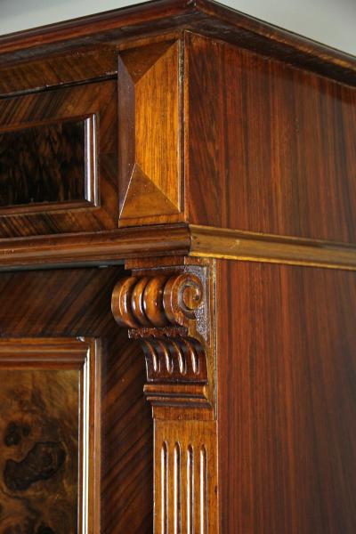 19th Century Nutwood Half Cabinet Nutwood Burl Austria circa 1880