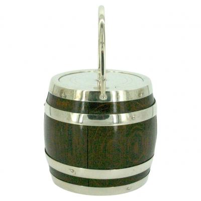 19th Century Oak Ceramic Ice Bucket