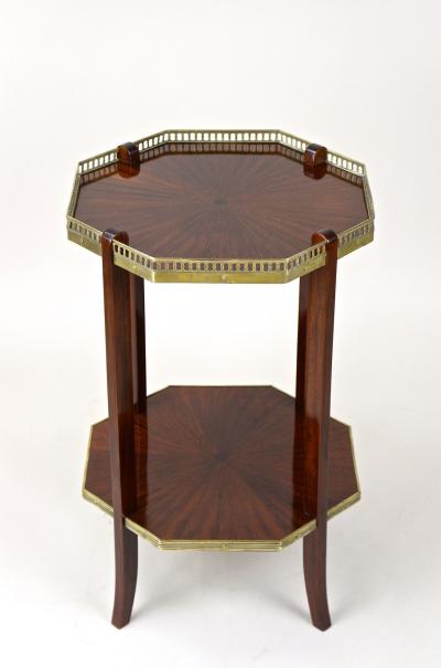 19th Century Octagonal Mahogany Side Table Napoleon III France circa 1870