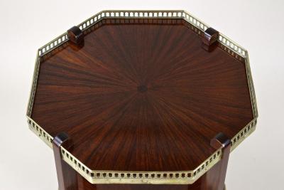 19th Century Octagonal Mahogany Side Table Napoleon III France circa 1870