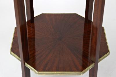 19th Century Octagonal Mahogany Side Table Napoleon III France circa 1870