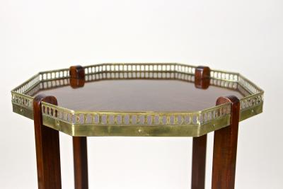 19th Century Octagonal Mahogany Side Table Napoleon III France circa 1870
