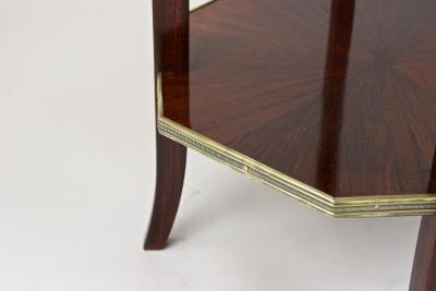19th Century Octagonal Mahogany Side Table Napoleon III France circa 1870